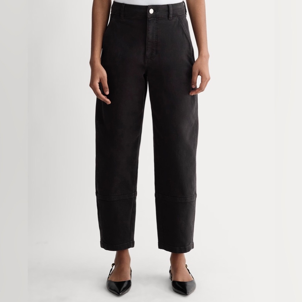 Everlane Black utility barrel pants